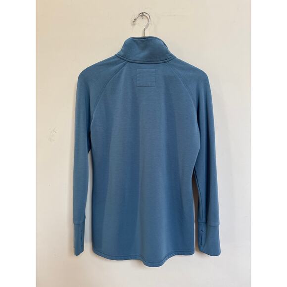 Free Fly Snap Fleece Sweater Mens Large Pull Over Bamboo Blend Soft Blue - Picture 6 of 7